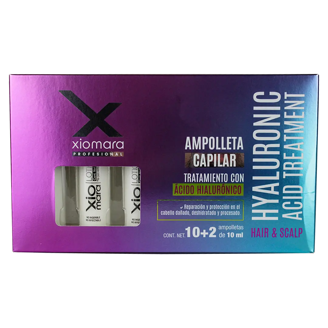Ampolletas De Cabello Con Ácido Hialurónico Xiomara 12 pz
