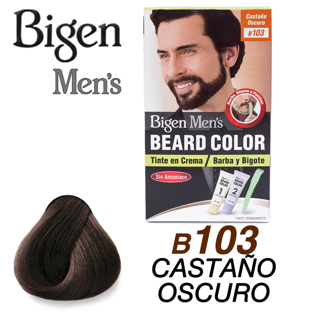 BIGEN MENS TINTE PARA BARBA CASTAÑO OSCURO B103