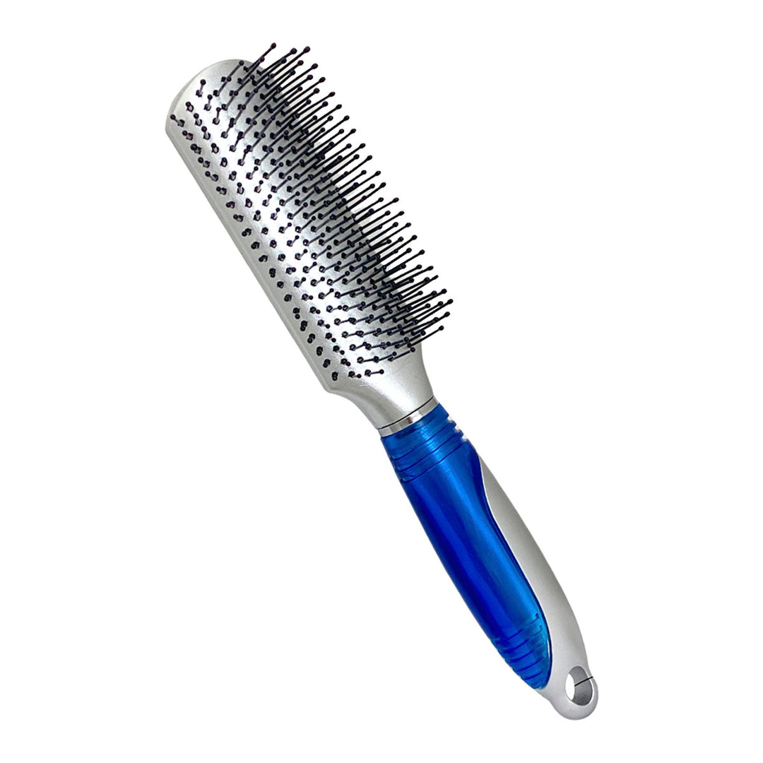 CEPILLO KIQUE PARA CABELLO 293 MANGO PLATA/AZUL MOD: KQ - 0045