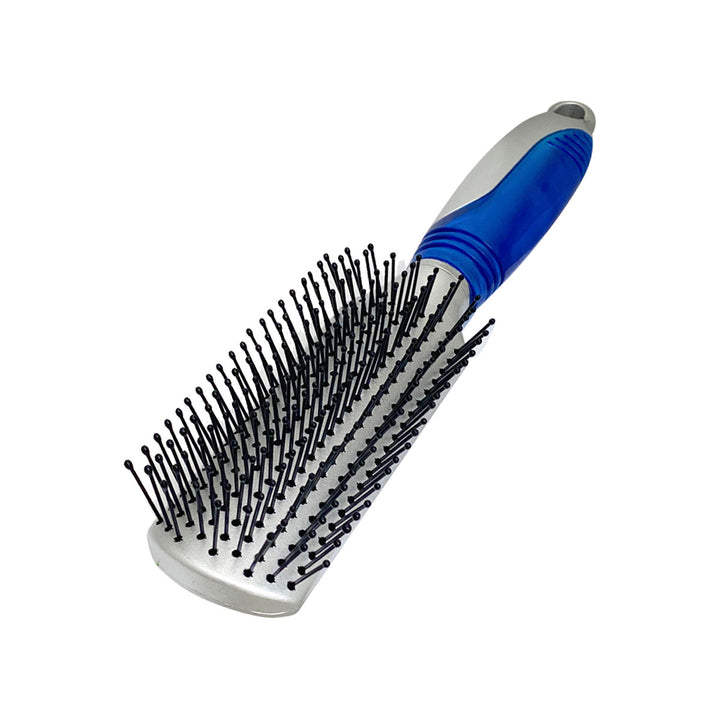 CEPILLO KIQUE PARA CABELLO 293 MANGO PLATA/AZUL MOD: KQ - 0045