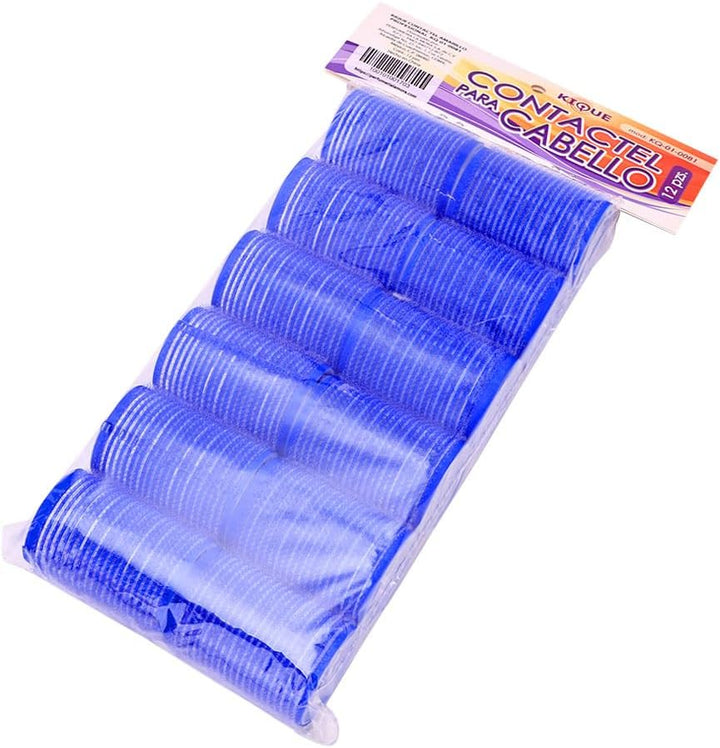 KIQUE TUBO DE VELCRO CONTACTEL PROFESIONAL AZUL MOD KQ-01-0082