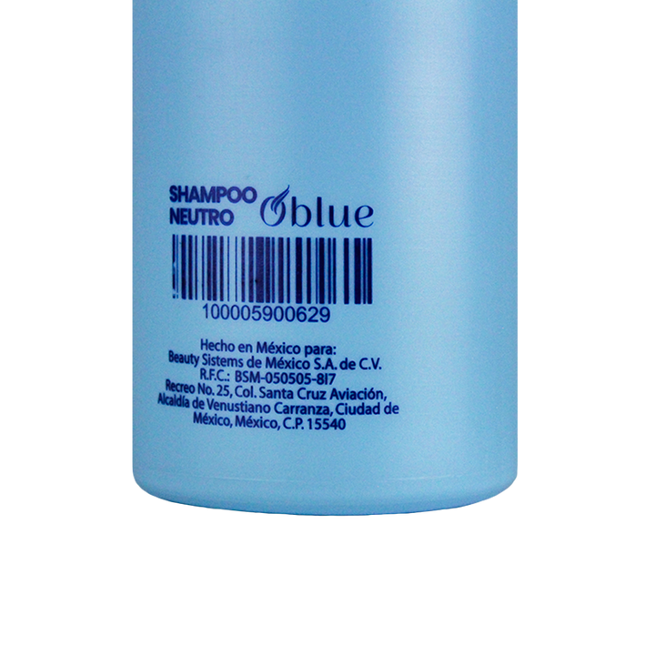 Shampoo Oblue Neutro 1L – pH Balanceado para Cabello Dañado o con Tratamientos Químicos