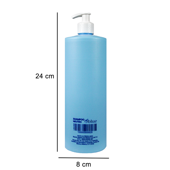 Shampoo Oblue Neutro 1L – pH Balanceado para Cabello Dañado o con Tratamientos Químicos