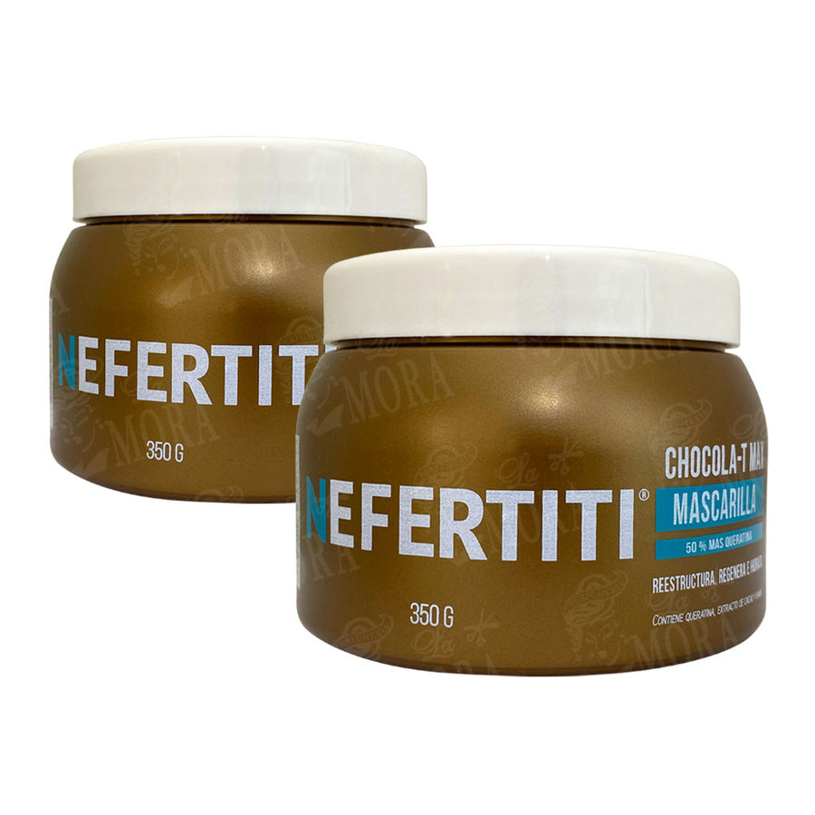 NEFERTITI 2 MASCARILLAS RESTRUCTURADORAS DE CHOCOLATE 350 GR