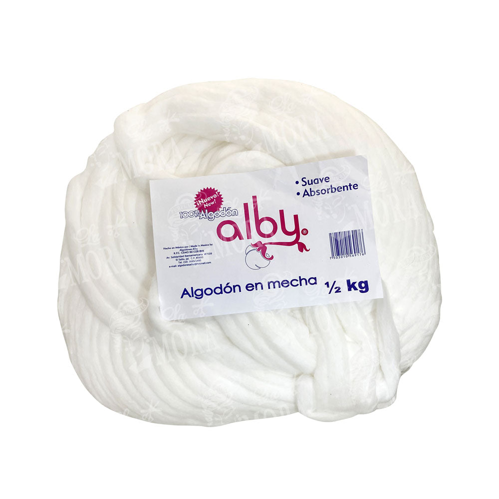 ALBY ALGODÓN EN MECHA 1/2 KG