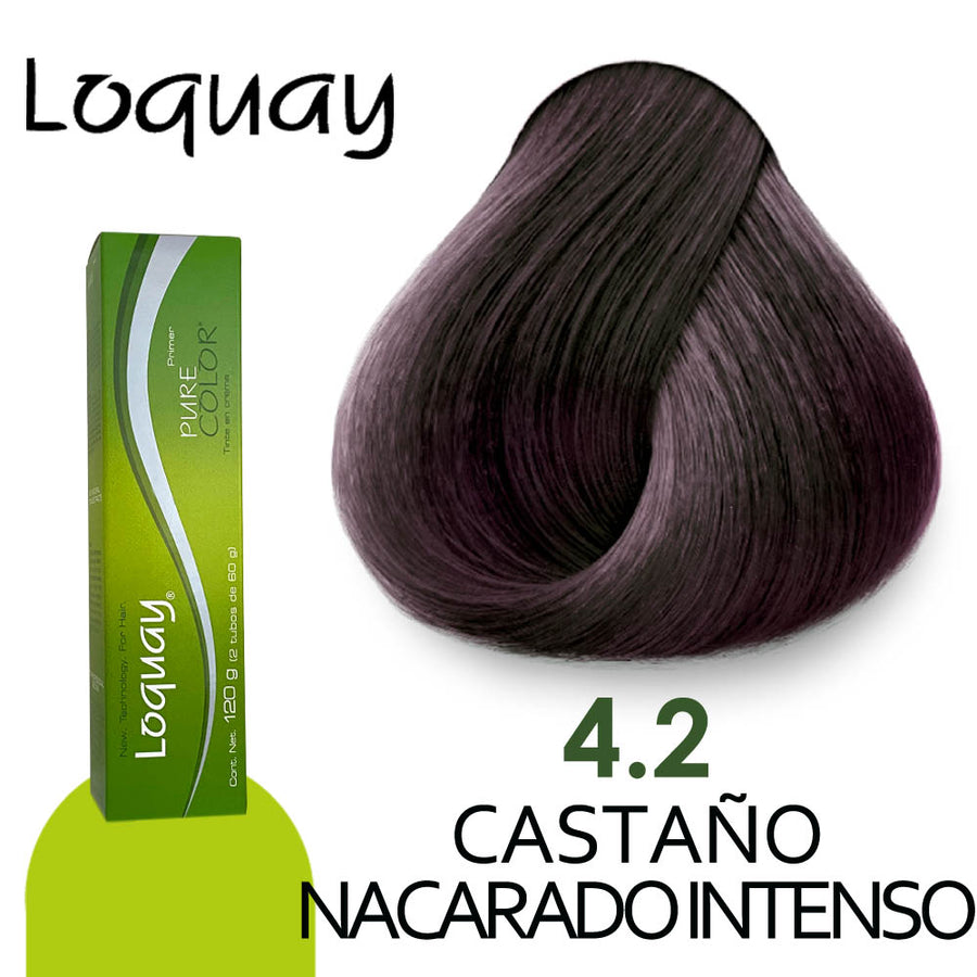 LOQUAY TINTE LQ4.2 CASTAÑO NACARADO INTENSO 120GR
