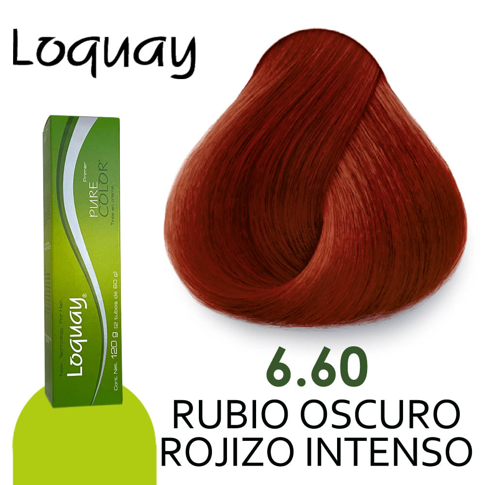LOQUAY TINTE LQ6.60 RUBIO OSCURO ROJIZO INTENSO 120GR