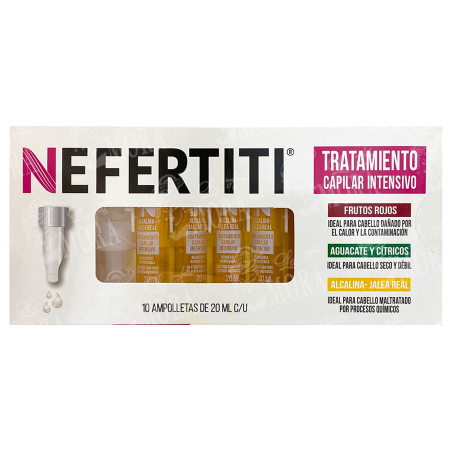 NEFERTITI AMPOLLETAS PARA CABELLO SECO Y SENSIBLE ALCALINA
