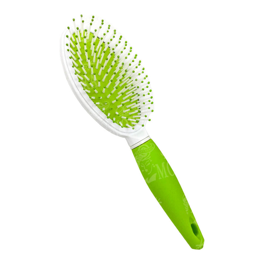 KIQUE CEPILLO PARA CABELLO 240 MANGO DE GOMA VERDE MOD: KQ-0044