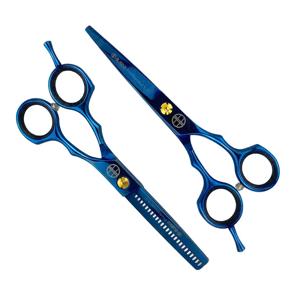 ALASKA SET DE TIJERAS AZUL TITANIO MOD AK-02-0024 Perfumería la Mora