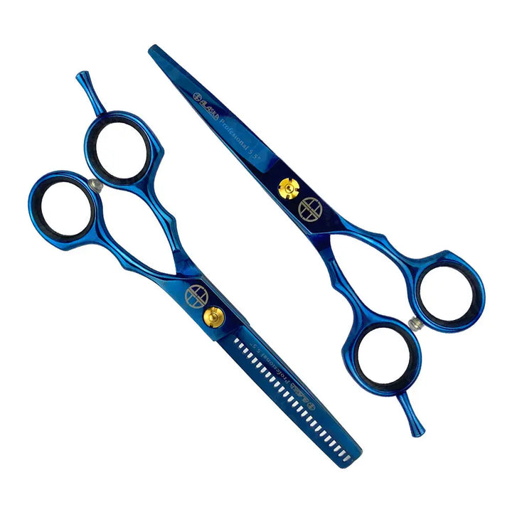 ALASKA SET DE TIJERAS AZUL TITANIO MOD AK-02-0024 Perfumería la Mora