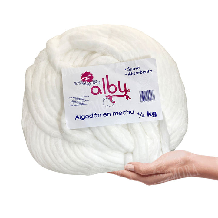 ALGODÓN EN MECHA ALBY 1/2 KG