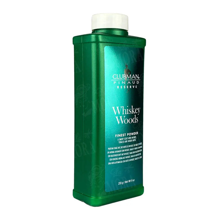 CLUBMAN TALCO WHISKEY WOODS 225 GR Perfumería la Mora