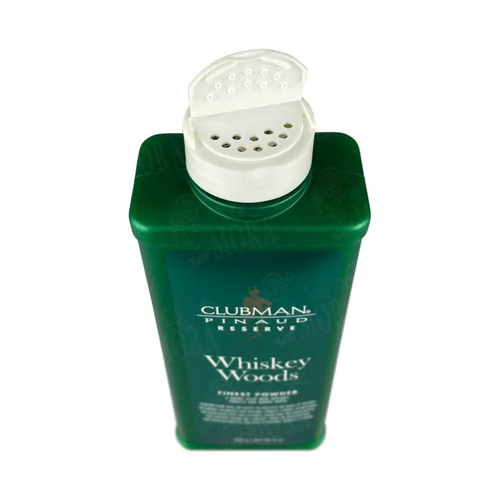 CLUBMAN TALCO WHISKEY WOODS 225 GR Perfumería la Mora