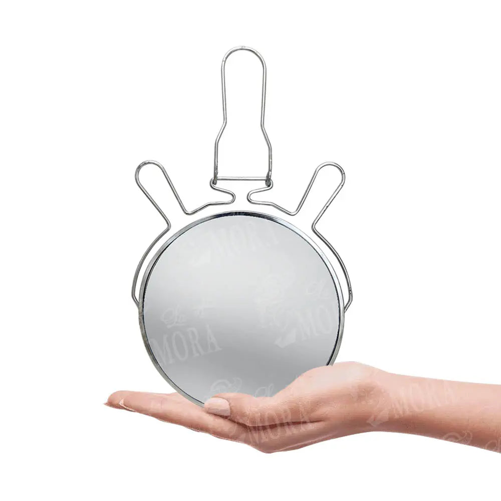 ESPEJO MARCO METÁLICO KIQUE 11.5 CM DIAMETRO MOD: AC-175 Perfumería la Mora