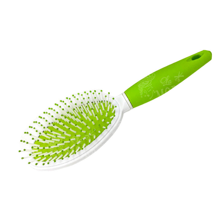 CEPILLO KIQUE PARA CABELLO 240 MANGO DE GOMA VERDE MOD: KQ-0044