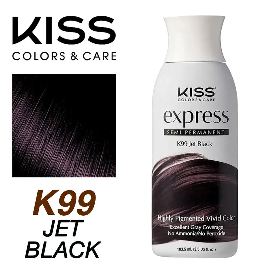 KISS EXPRESS TINTE K99 JET BLACK 103.5 ML 3.5 OZ Perfumería la Mora