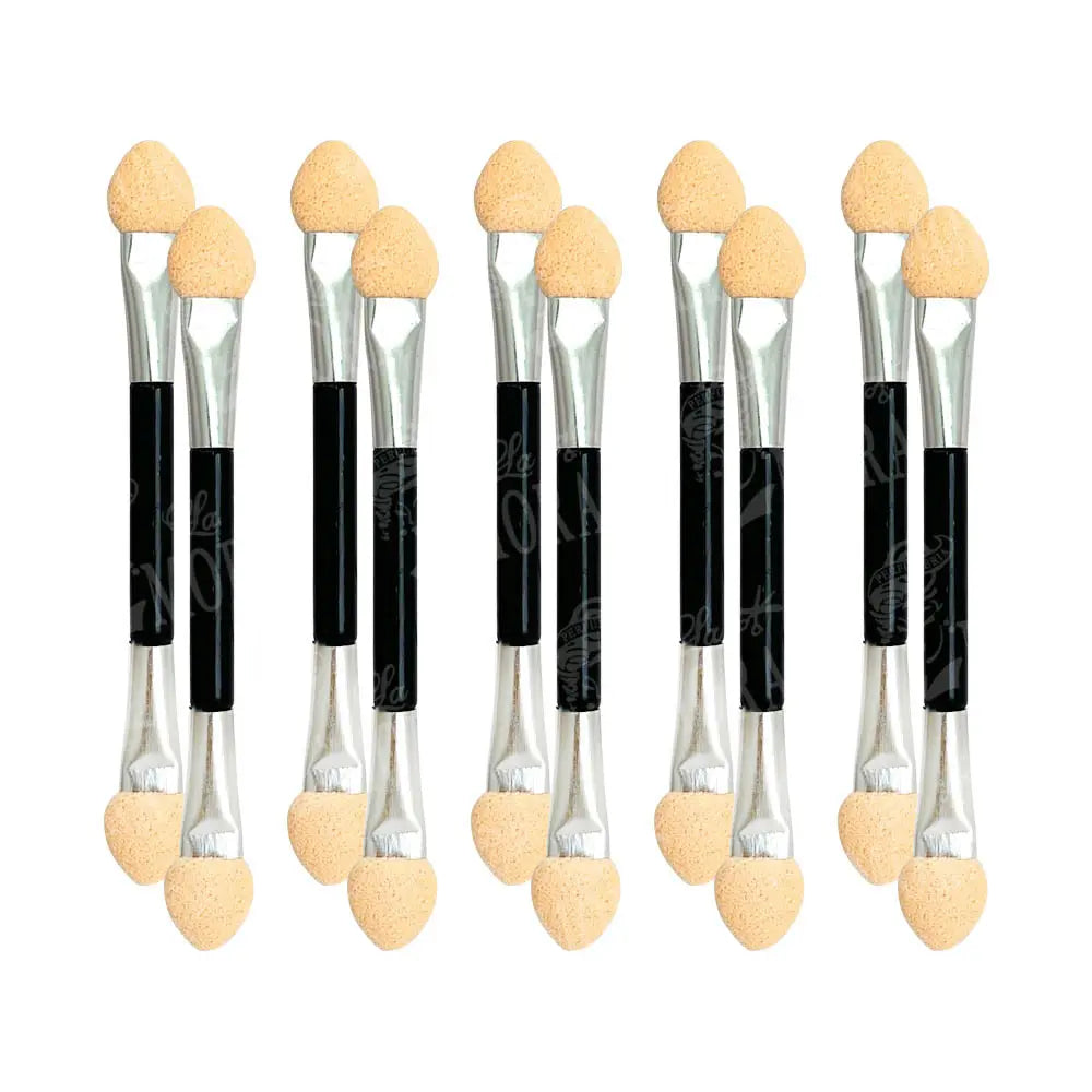 PINCEL PARA SOMBRA DOBLE ESPONJA KIQUE 10 PZS MOD OM-0008 Perfumería la Mora