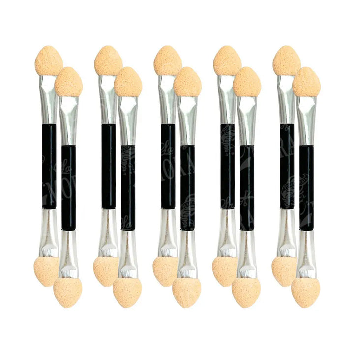 PINCEL PARA SOMBRA DOBLE ESPONJA KIQUE 10 PZS MOD OM-0008 Perfumería la Mora