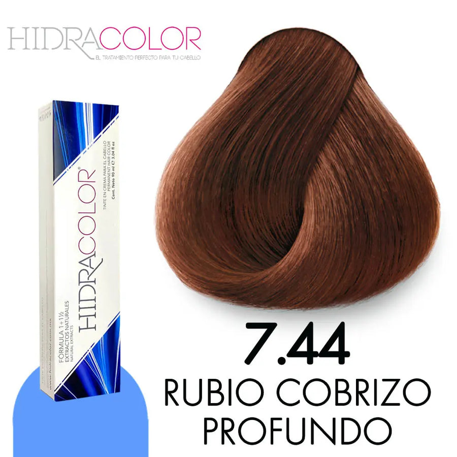 TINTE HIDRACOLOR H7.44 RUBIO COBRIZO PROFUNDO 90 ML Perfumería la Mora