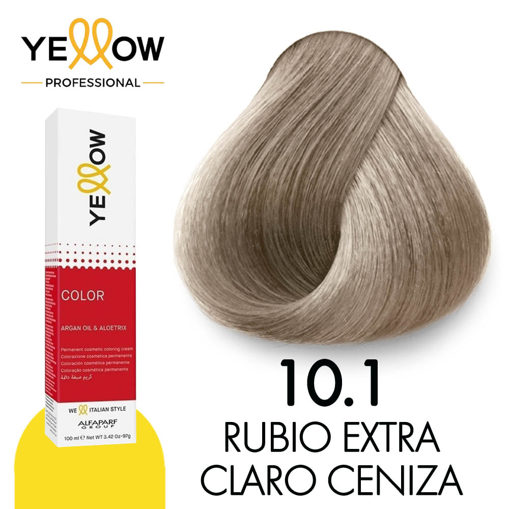 TINTE YELLOW 10.1 RUBIO EXTRA CALRO CENIZA 100 ML NUEVO