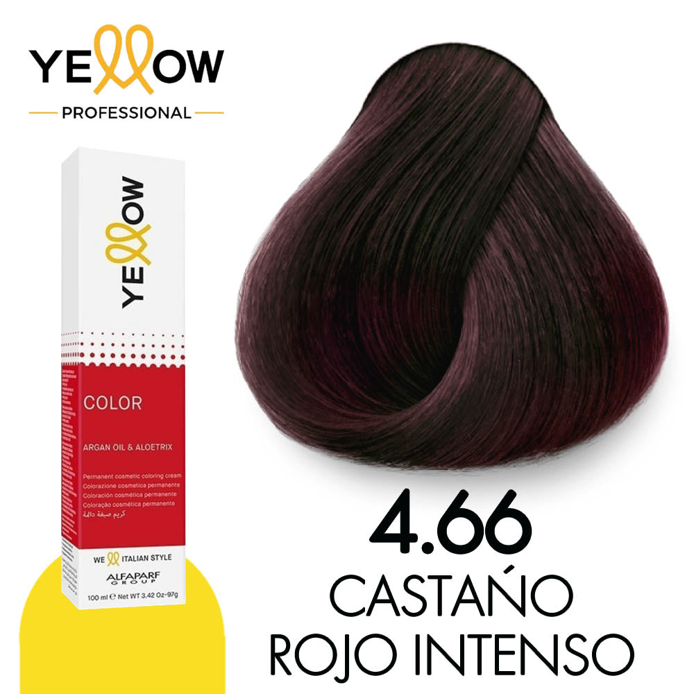 TINTE YELLOW 4.66 CASTAÑO ROJO INTENSO 100 ML