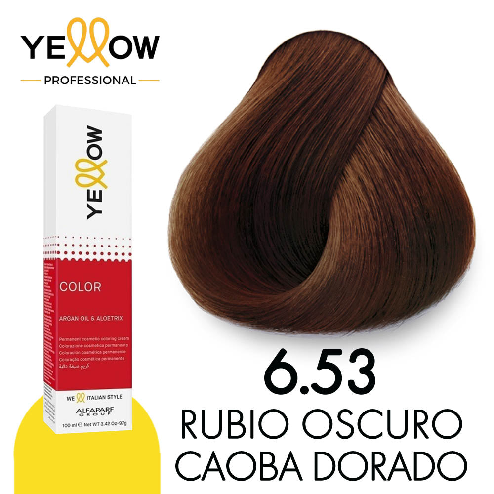 TINTE YELLOW 6.53 RUBIO OSCURO CAOBA DORADO 100 ML
