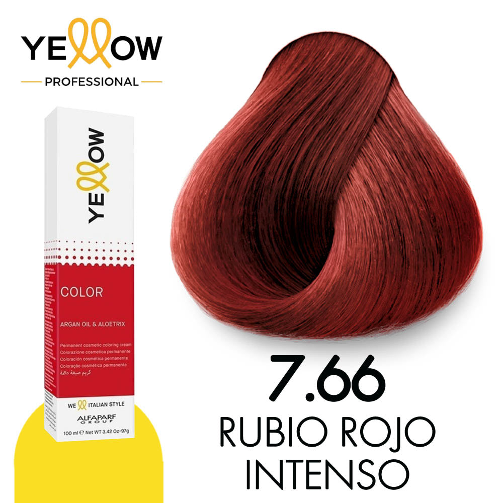 TINTE YELLOW 7.66 RUBIO ROJO INTENSO 100 ML