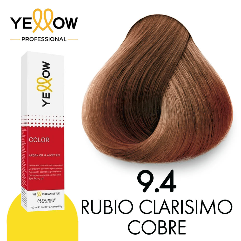 TINTE YELLOW 9.4 RUBIO CLARISIMO COBRE 100 ML