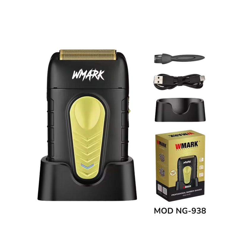 WMark NG-938 – Rasuradora Profesional con Cabezal Doble y Lámina de Titanio