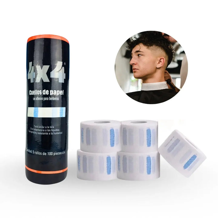 4 X 4 Profesional 5 Rollos Barbero Blanco Profesional Perfumería la Mora
