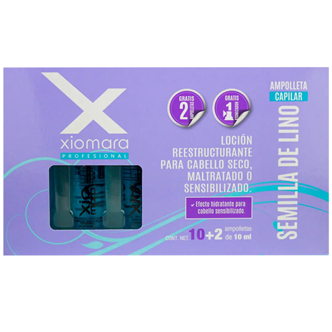 Ampolletas XIOMARA Semillas de Lino 12 PZ Perfumería la Mora