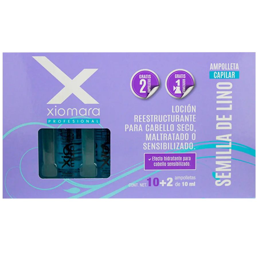 Ampolletas XIOMARA Semillas de Lino 12 PZ Perfumería la Mora