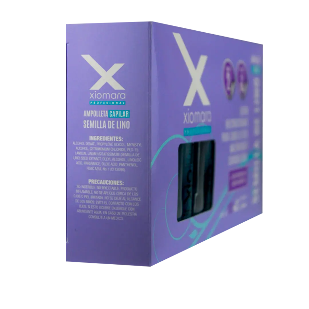 Ampolletas XIOMARA Semillas de Lino 12 PZ Perfumería la Mora