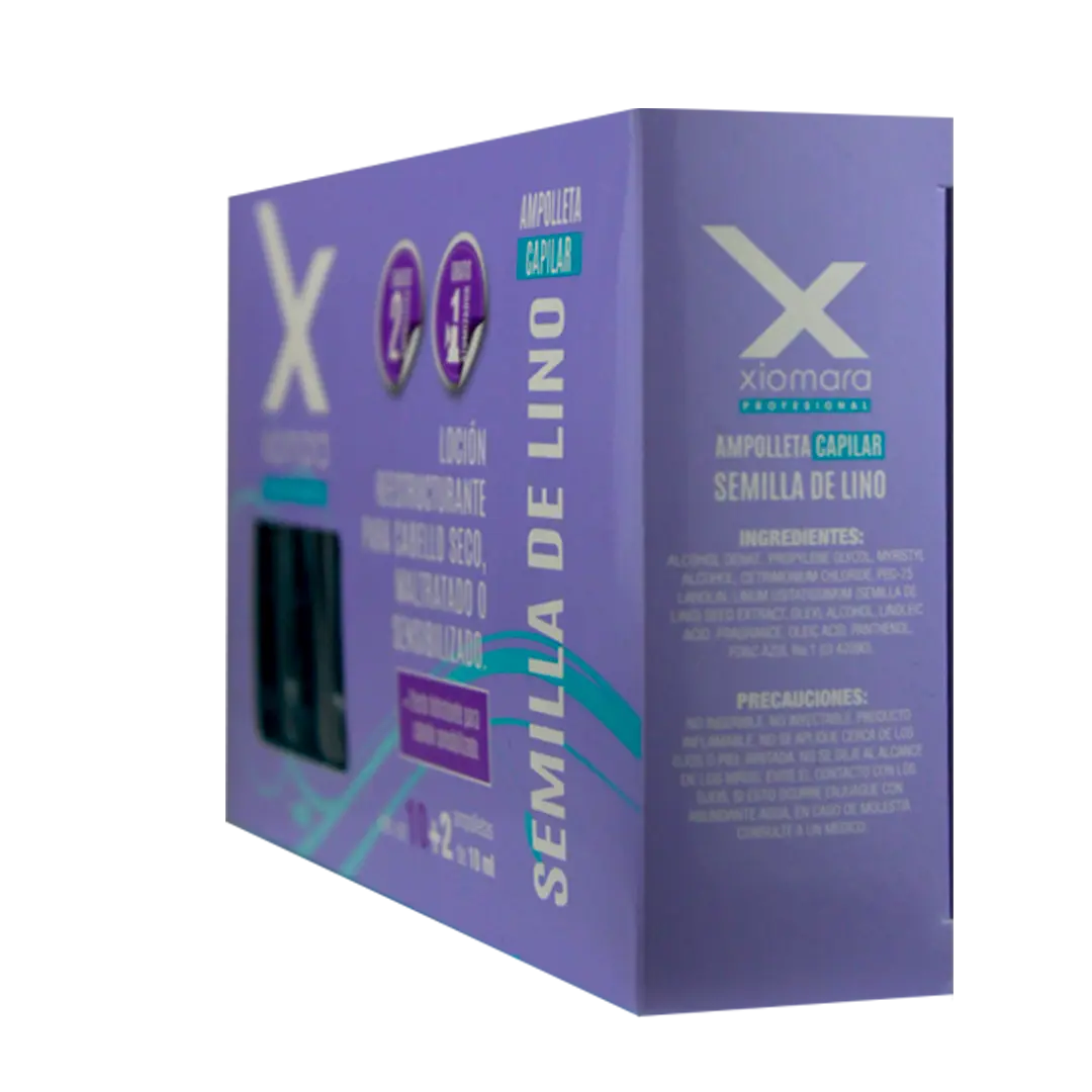Ampolletas XIOMARA Semillas de Lino 12 PZ Perfumería la Mora