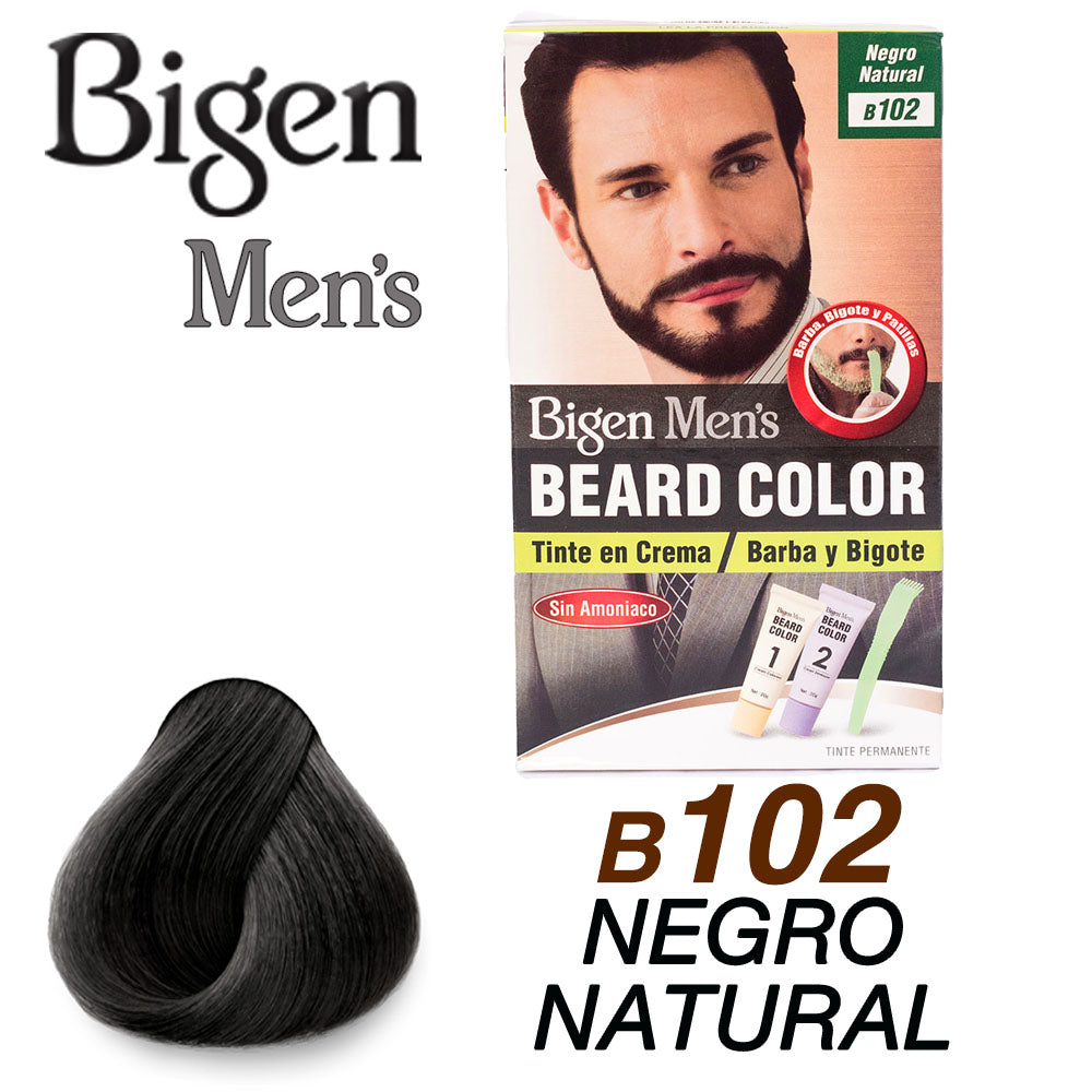 BIGEN MENS TINTE PARA BARBA NEGRO NATURAL B102