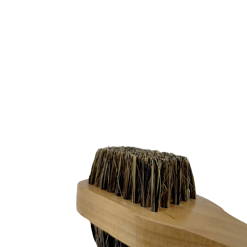 Zandokan Cepillo Mini Doble para Barbería, 15.5 x 3.5 cm, Mango de Madera  ZK-0066