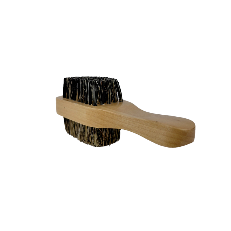Zandokan Cepillo Mini Doble para Barbería, 15.5 x 3.5 cm, Mango de Madera  ZK-0066