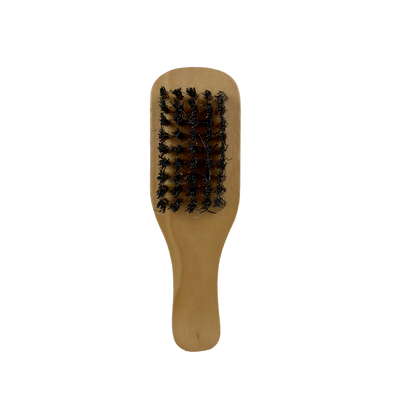 Zandokan Cepillo Mini Doble para Barbería, 15.5 x 3.5 cm, Mango de Madera  ZK-0066