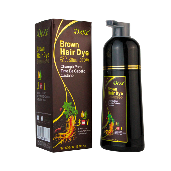 Dexe Shampoo Tinte  Cubre Canas Instantáneo Color Castaño 400 Ml