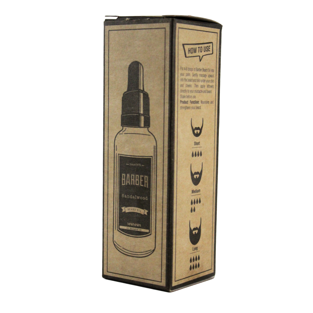 Barber Marmara Aceite de Sandalo para Nutrir y Fortalecer Barba y Bigote
