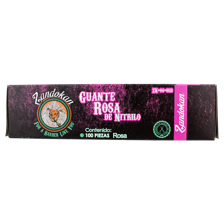 Zandokan Guantes de Nitrilo Rosa – 50 Pares Uso Profesional