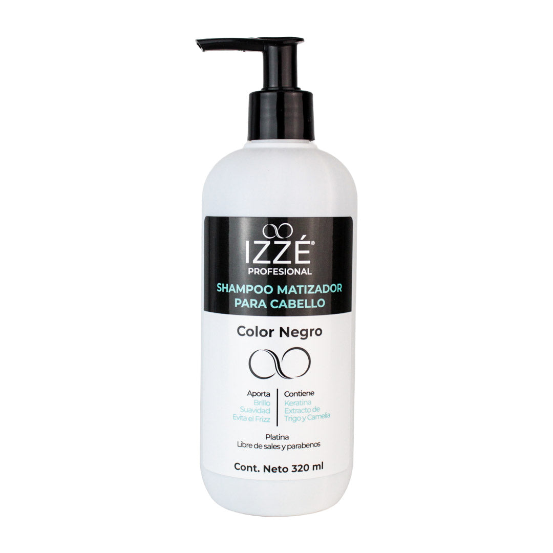 Izze Shampoo Matizador Para Cabello Negro 320 ML