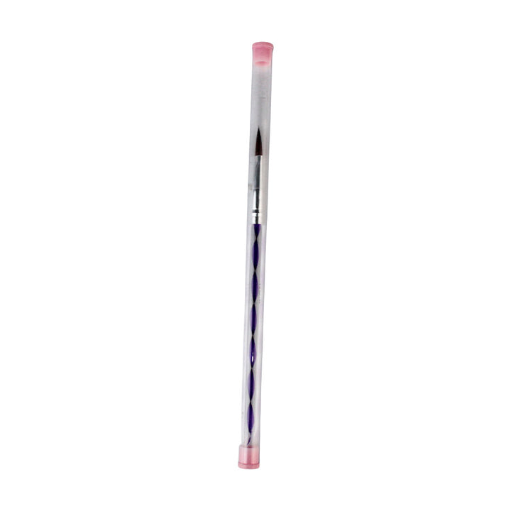 Nailix Pincel para Acrílico Caramelo No. 8 Mod. NX0239 con Mango Morado Ergonómico y Punta de Precisión para Manicura Profesional