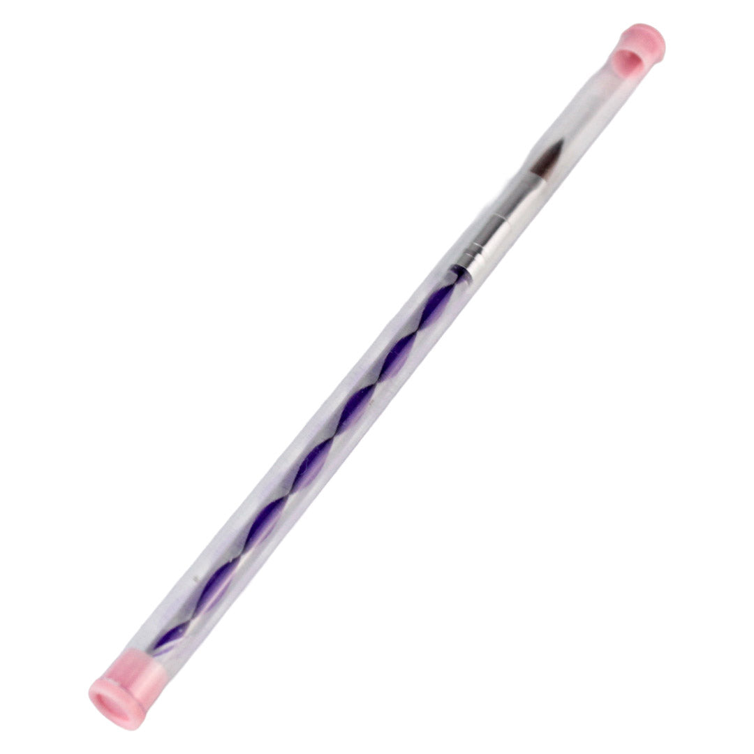 Nailix Pincel para Acrílico Caramelo No. 8 Mod. NX0239 con Mango Morado Ergonómico y Punta de Precisión para Manicura Profesional
