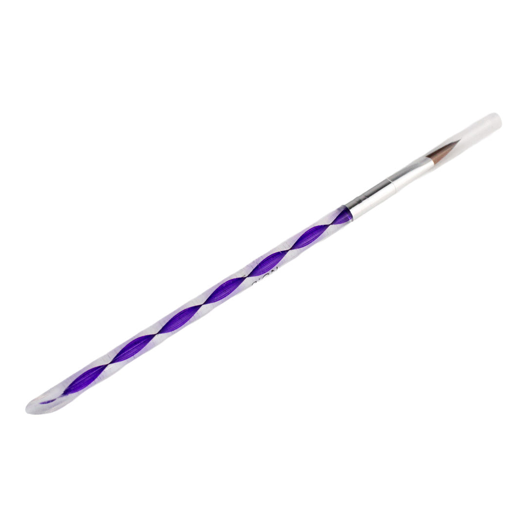 Nailix Pincel para Acrílico Caramelo No. 8 Mod. NX0239 con Mango Morado Ergonómico y Punta de Precisión para Manicura Profesional