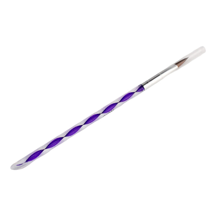 Nailix Pincel para Acrílico Caramelo No. 8 Mod. NX0239 con Mango Morado Ergonómico y Punta de Precisión para Manicura Profesional