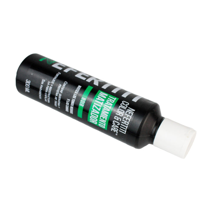 Kit Nefertiti Color & Care Noir - Shampoo y Tratamiento Matizador para Cabello Negro y Canas (300 ml c/u)