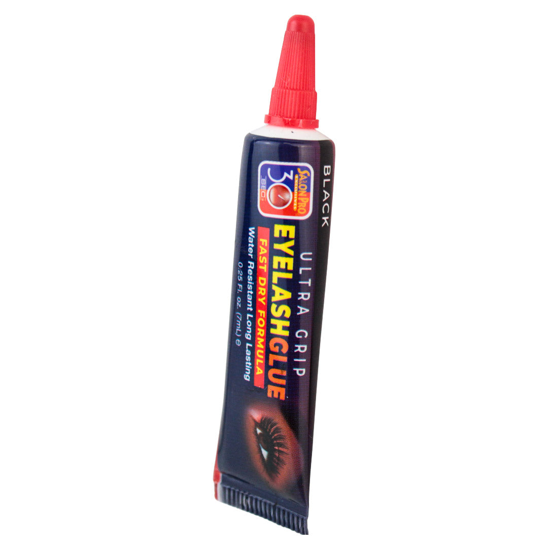 Pegamento para Pestañas Salon Pro 30 Sec Ultra Grip Black - Fórmula Secado Rápido y Resistente al Agua (7 ml / 0.25 fl oz