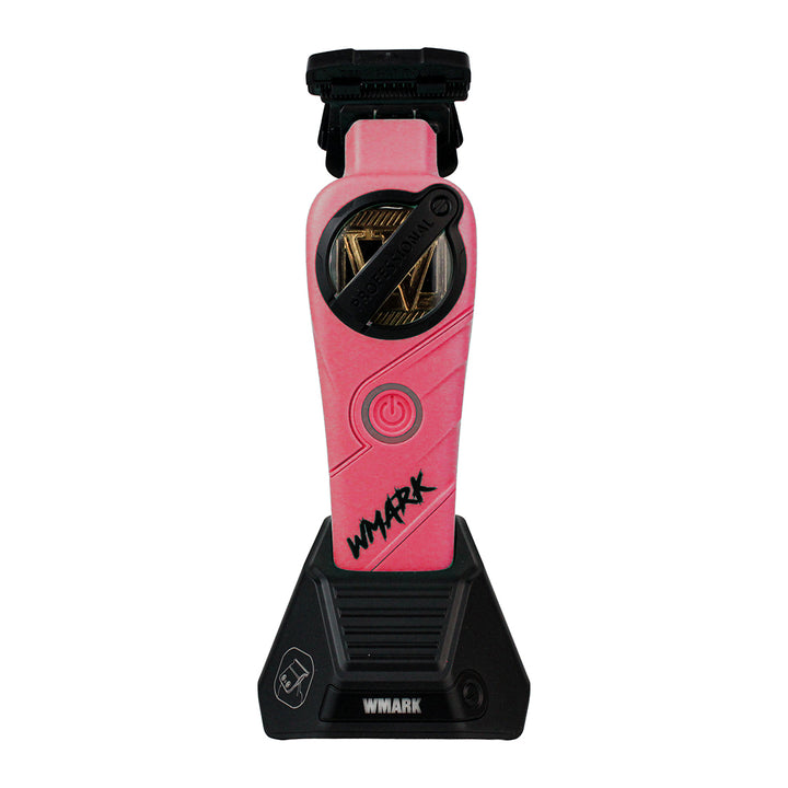 Kit de Barbería Profesional WMARK 3 en 1 (NG-1613KIT) - Clipper, Trimmer y Shaver Recargables (Rosa)